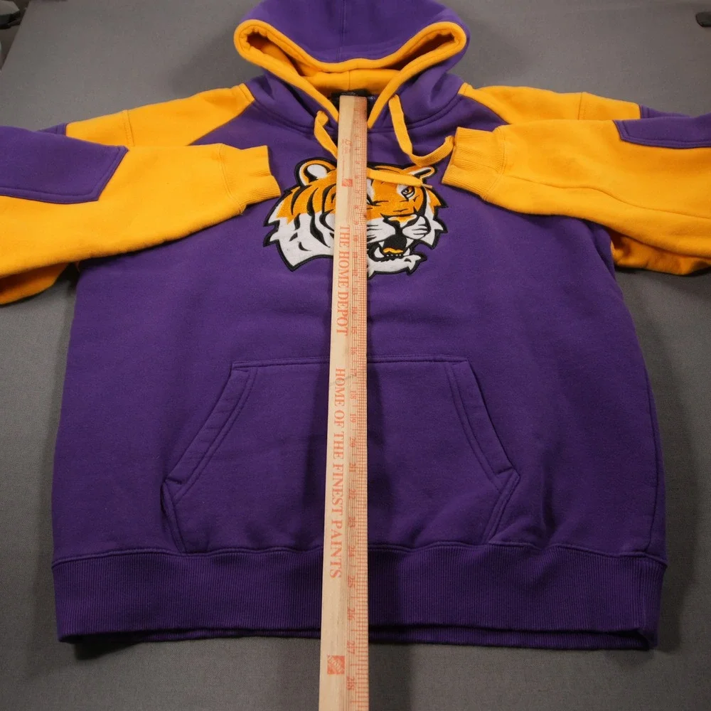LSU Tigers Embroidered Raglan Colosseum Men Hoodie XL Retro Football Sport